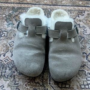 Birkenstock shearling lined Boston clog size 39